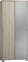 Kleiderschrank 2 Schiebetüren mit Spiegel 82x190x41 cm Ulme hell