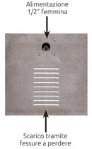 Fontana da Giardino con Rubinetto e Base in Cemento Belfer 42/QBM Rosso