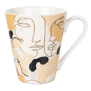 Set 2 Tazze Ø8,8x10,5 cm in Bone China VdE Tivoli 1996 Face to grey