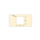 Passacavi da Tavolo Quadrato 85 x 85 mm da Incasso Plastica Bianco 5 Pezzi Emuca