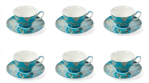 Set 6 Kaffeetassen Ø11,5x5 cm in Porzellan Villa d'Este Home Tivoli Japanese Light Blue acquista