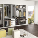 Kit Cesto in Filo Metallico con Guide Regolabile Modulo di 800 mm Acciaio e Alluminio Moka Emuca