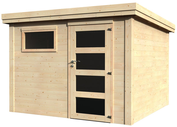 Casetta Box da Giardino per Attrezzi 3x3,05m Senza Pavimento in Legno Abete 28mm Paco online