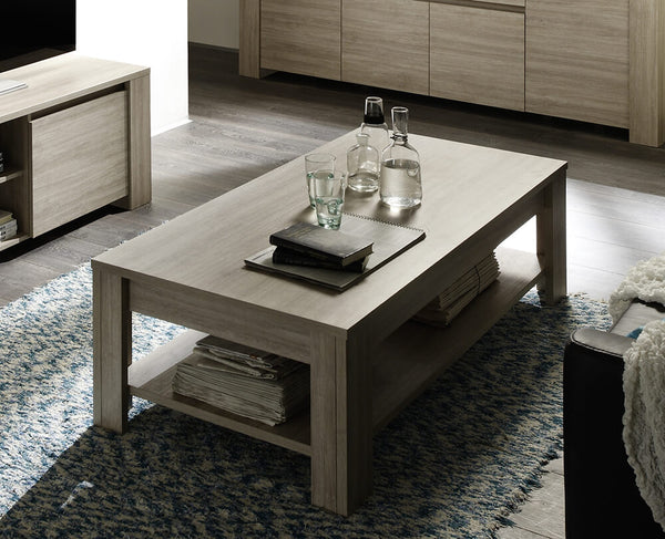 Rechteckiger Couchtisch für Wohnzimmer 46x140x68cm TFT Elba Quercia sconto