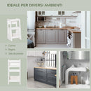 Scaletta per Bambini 3 Livelli 47x47x90 cm in HDPE Bianco
