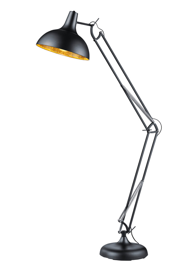 Innenstehlampe E27 aus mattschwarzem Metall sconto