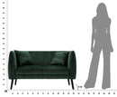 Divano Coalition 136x75x77 cm Legno Spugna e Poliestere Verde e Nero
