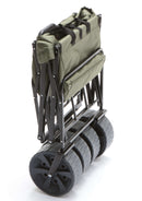 Carrello da Giardinaggio Pieghevole 92x55.5x62 in Acciaio con Manico Estensibile Taddei Garden Plus Verde Scuro