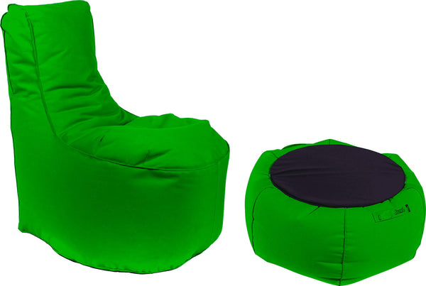 Hocker, Sessel und kleiner Tisch aus Acryl in Pomodone Green acquista