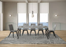 Tavolo Allungabile 120/380x90 cm Karamay Premium Cemento Gambe Antracite      