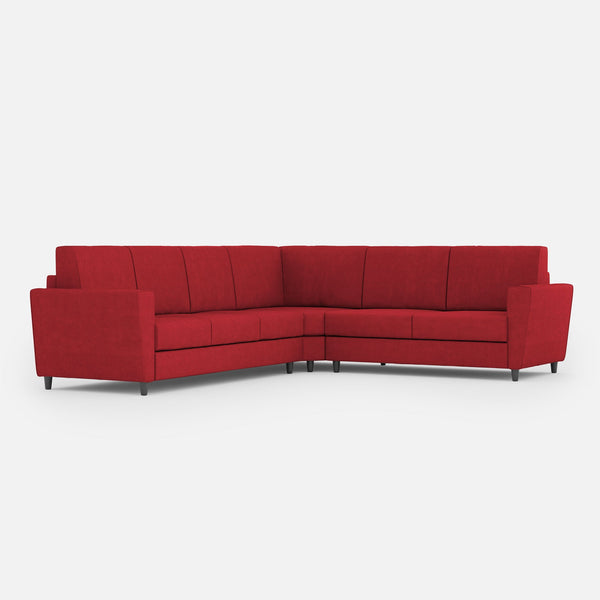 Divano Angolare 6 Posti 288x228x85 cm Yasel in Tessuto Rosso online