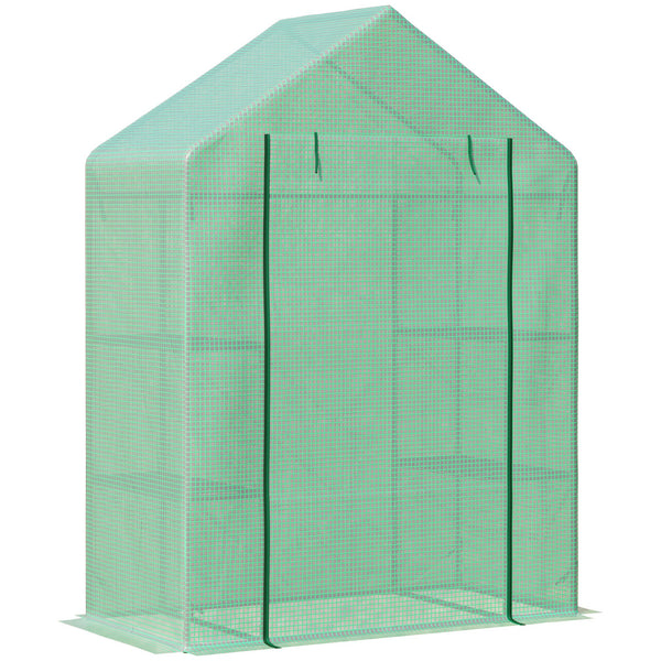 online Serra da Giardino 4 Ripiani 141x72x191 cm in Acciaio e Plastica PE Verde