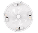 Plafoniera con Ventilatore da Interno Attacco E27 Ø50 cm Metallo Bianco Opaco