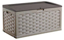 Cassapanca Baule da Esterno Rettangolare 117x56x58 cm in Resina Bauer Marrone