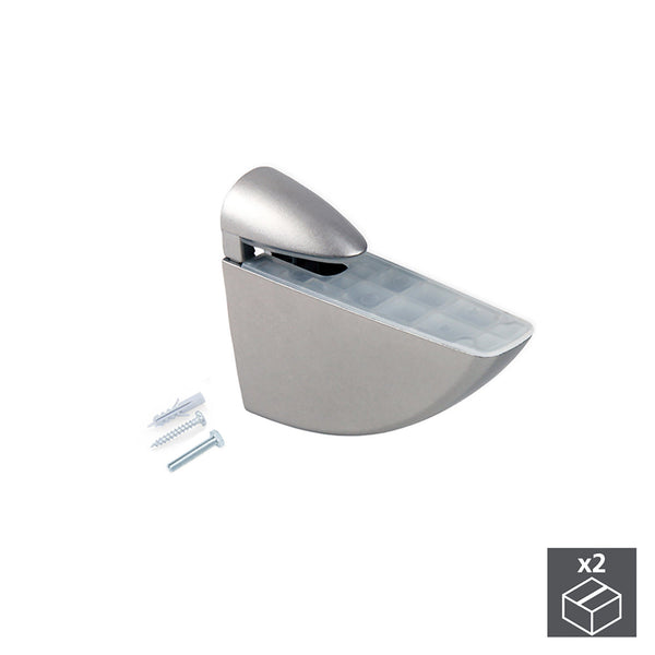 sconto Aguila Stütze für Regal in Holz oder Glas Verpackung 1 Set Emuca Aluminium lackiert