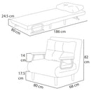 Poltrona Letto Reclinabile Chaise Lounge con Seduta Imbottita Convertibile in Velluto a Coste Giallo Mostarda