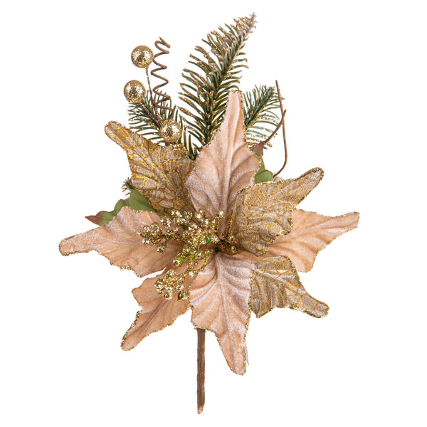 sconto Set 6 Pick Star mit Schmetterling H28 cm Gold