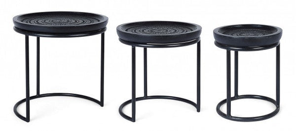 Set mit 3 Kirtan To Holztischen prezzo