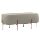 Pouf Poggiapiedi 97x39x40 cm in Tessuto Kate Grigio Scuro
