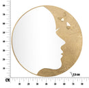 Specchio Glam Lady Luxy Ø80x2,5 Misura Specchio 59x70 cm in Ferro Oro