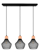 Lampada a Sospensione da Interno Attacco E27 in Metallo Nero Opaco