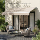 Telo di Ricambio per Tenda Parasole Retrattile 337x250 cm in Poliestere UV 50+ Crema      