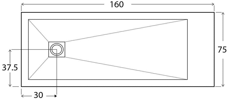 Piatto Doccia in Pietra Bonussi Ardesia Stone Side Bianco Varie Misure