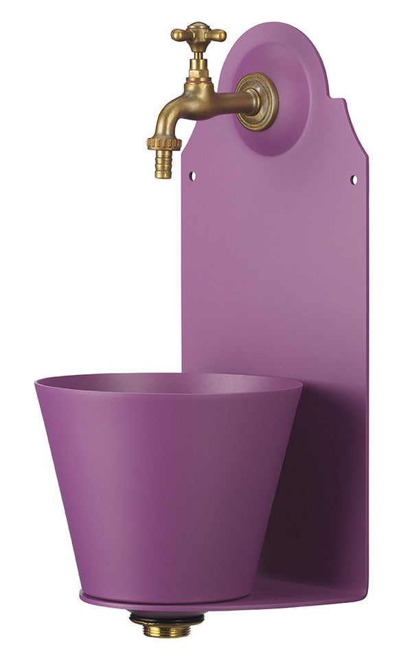 acquista Gartenwandbrunnen mit Belfer 42/PR Purple Wasserhahn