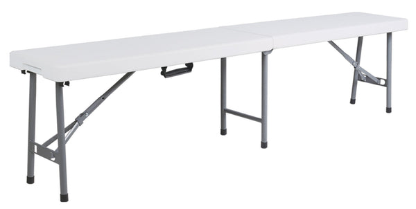 Klappbank für die Gastronomie aus Stahl und weißem Becker-Kunststoff prezzo