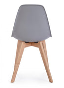 Set 4 Sedie 51,5x46,5x86 cm in Plastica Grigio