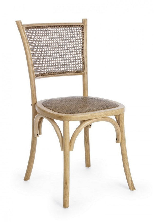 Natürlicher Carrel-Stuhl aus Holz sconto