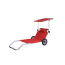 Spiaggina da spiaggia portatile con ruote 147x61x60 cm Dodi Rosso