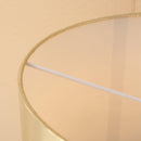 Lampada da Terra 48x32x152 cm E27 Paralume in Tessuto Oro e Nero