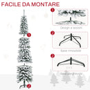 Albero di Natale Artificiale Innevato 210 cm 490 Rami a 3 Sezioni Verde