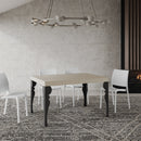 Tavolo Allungabile 120-204x80x77 cm Paxon Cashmere Telaio Antracite 