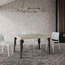 Tavolo Allungabile 120-204x80x77 cm Paxon Cashmere Telaio Antracite 