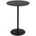 Tavolo Alto da Bar Moderno Rotondo con Base Ø70x102 cm in Acciaio e Piano in MDF Nero