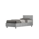 Letto Singolo Testata Dritta Ankel Grigio Varie Misure