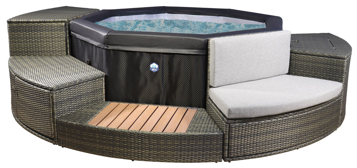 Halbstarrer beheizter Outdoor-Whirlpool...