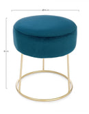 Pouf Clarissa Deep D35 in Tessuto effetto Velluto