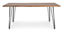 Tavolo da Pranzo 180x90x77 cm in Acciaio e Legno