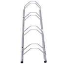 Rastrelliera Portabici 4 Posti in Acciaio 108.5x30x21.5 cm Grigia 