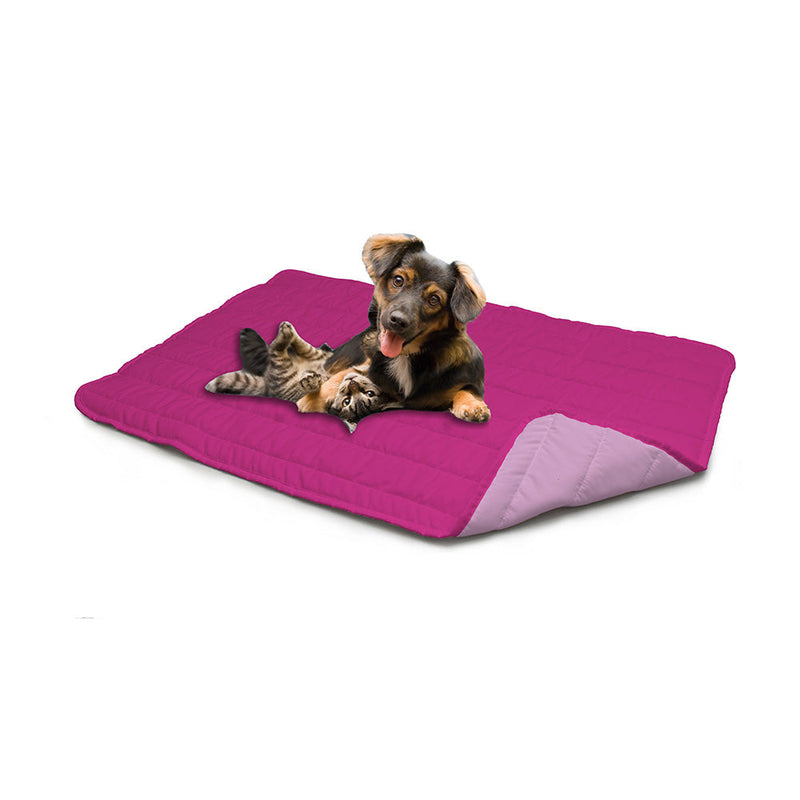 Tappetino imbottito per Cani Gatti Doubleface lilla/fucsia