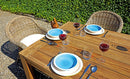 Tavolo Rettangolare da Giardino 250x100 cm in Legno Teak Riciclato Vorghini Papua