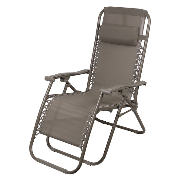Sedia Sdraio Reclinabile e Richiudibile Rio 65x90x108 cm con Poggiatesta in Poliestere con Struttura in Acciaio Verde Mélange prezzo