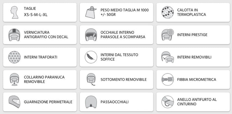 Casco Demi-Jet per Scooter CGM Granada 105G Bianco Varie Misure