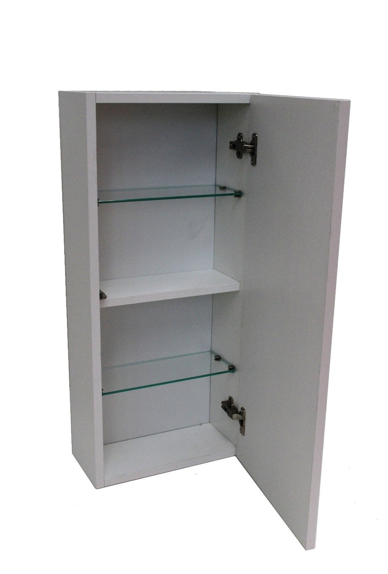Pensile da Bagno 1 Anta Push 35x18x78,2 cm in Legno TFT Ibiza Bianco Opaco