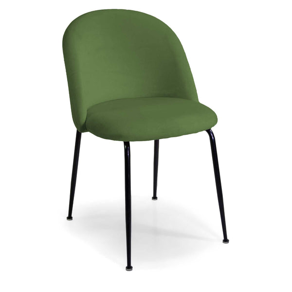 online Sedia Sammi 50x57xh47/77,5 cm in Tessuto Velluto Verde/Nero