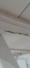 Tavolo da Giardino Pieghevole 80x60x80 cm in Legno Bianco Seconda Scelta