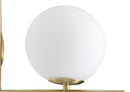 Lampada da Muro Glamy 15x25x22 cm in Ferro e Vetro Bianco e Oro